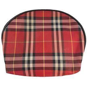 Burberry Red Nova Check Travel Cosmetic Pouch